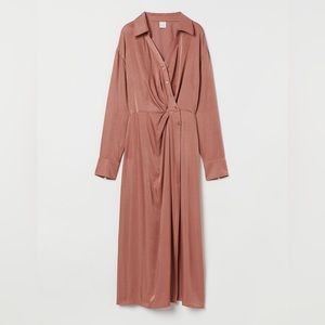 H&M draped shirt dress